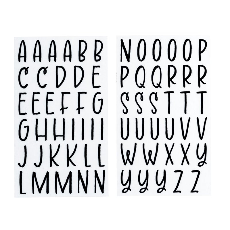 2 Pack Iron-On Letter Sheets for Fabric Personalization - 69 Pieces