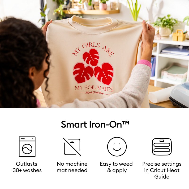 Heat Transfer Vinyl Roll for Cricut Smart Iron-On - 13x36 Inches