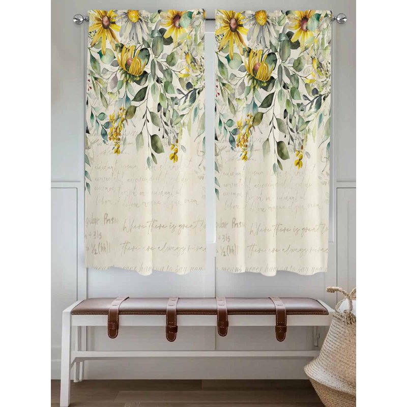 Eucalyptus Botanical Bedroom & Living Room Curtains - Various Sizes & Colors