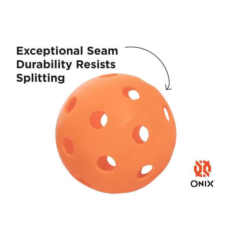 Onix Fuse Indoor Pickleball Balls, 3 Pack - Orange (Variation: 3)