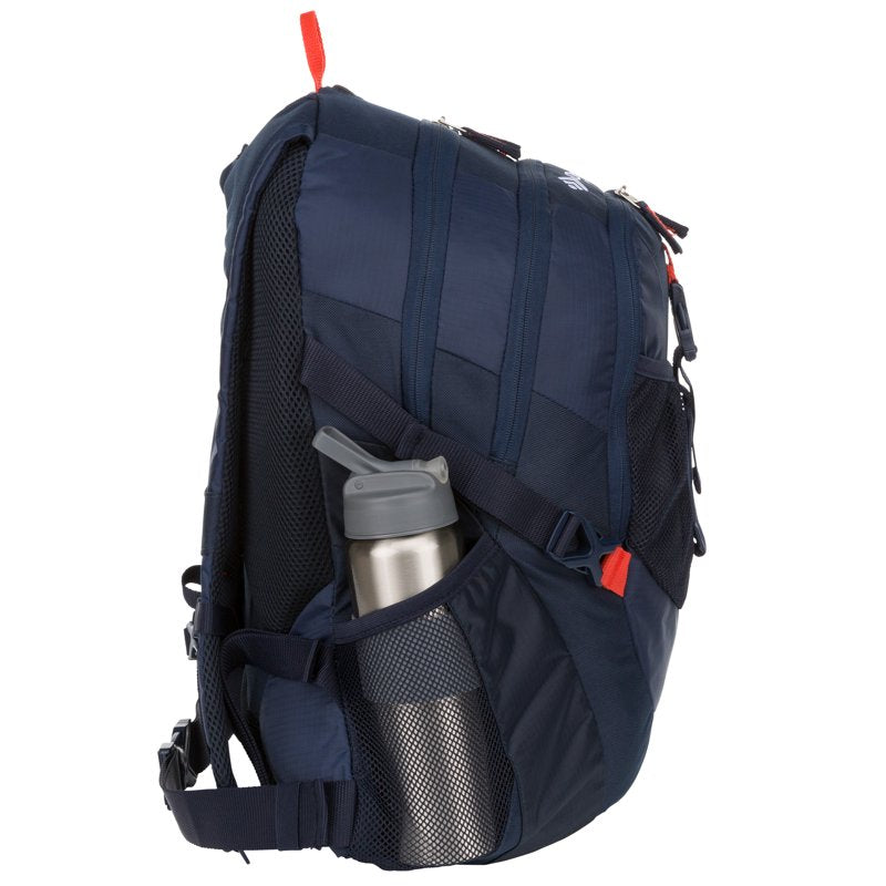 30L Unisex Outdoor Hiking Backpack with Water Bottle - Blue