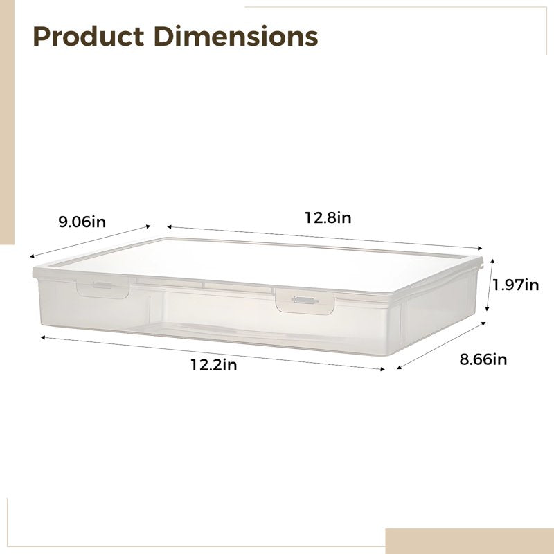 6-Pack Transparent Art & Craft Storage Boxes with Lids - Organize Beads, Stationery & Small Supplies
