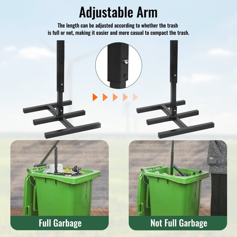 Geemuslly Trash Compactor - 360L Manual Heavy-Duty Waste Bin for Kitchen, Restaurant & Outdoor Use - Variation of THIS listing