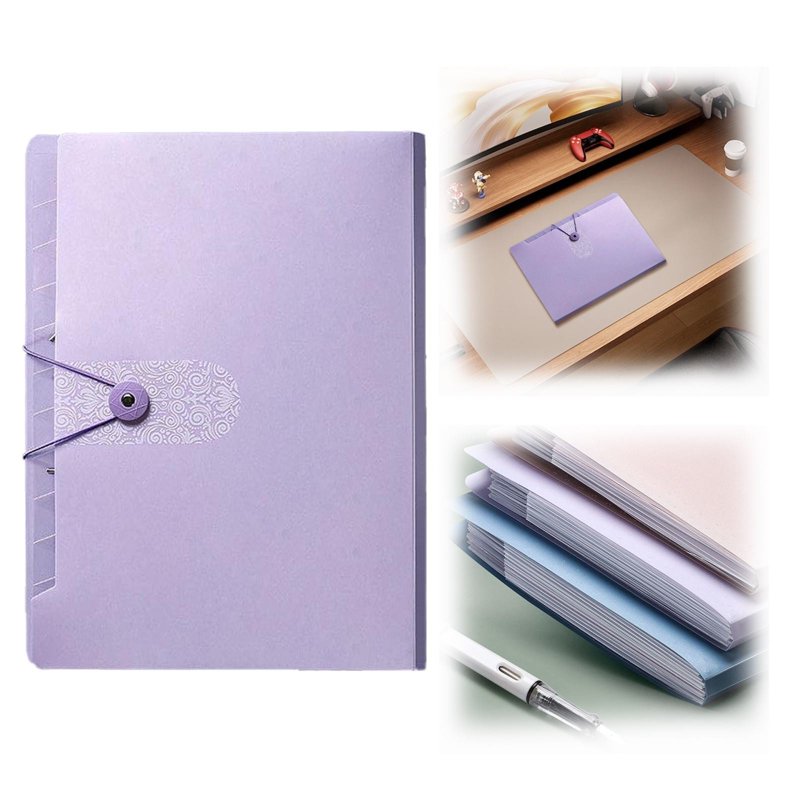 Accordion File Folder with 8 Pockets - Document Organizer for Receipts, Bills, & School Papers