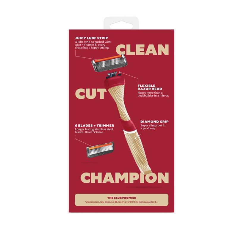 6-Blade Razor Starter Set with Limited-Edition Handle - Shaving Kit for Men