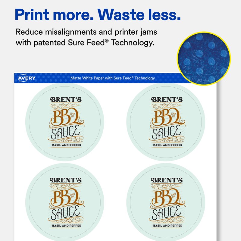 Matte White Round Labels - Customizable 3-Inch Diameter, Bulk Pack