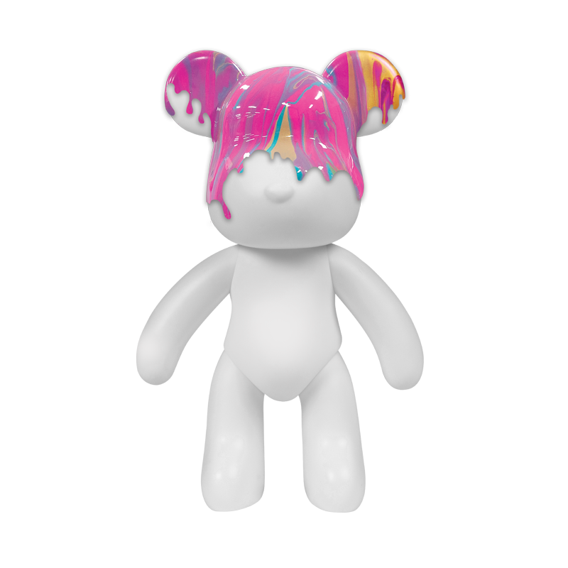 DIY Paint Pour & Craft Kit for Kids & Adults - 9-Inch Bear Figure