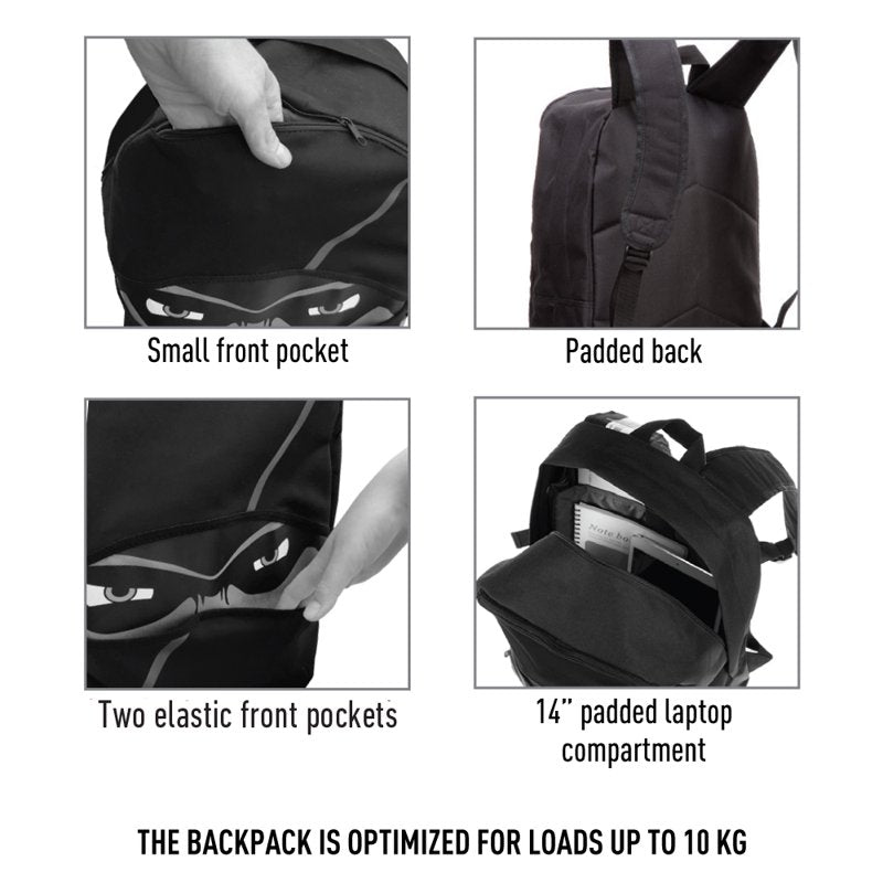 Kids Ninja Backpack with Multiple Compartments - School Bag for Boys & Girls