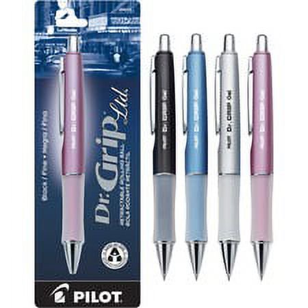 Refillable Gel Rollerball Pens - Fine 0.7mm Point, Black Ink, Assorted Colors, Pack of 5