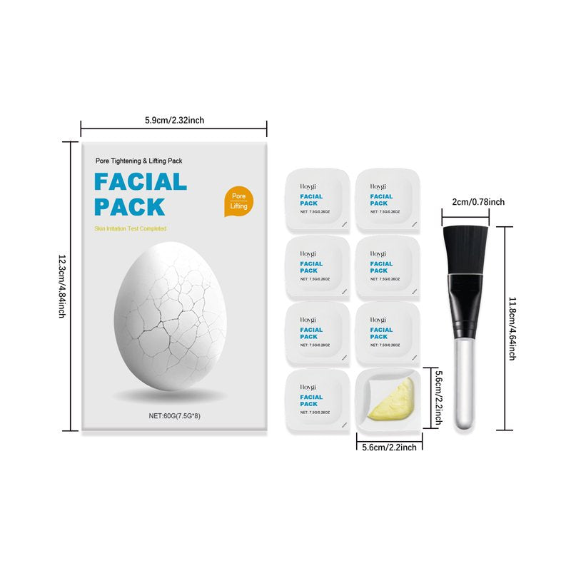 Hydrating Firming Zombie Face Mask Set with Brush - 8 Single-Use Skincare Masks