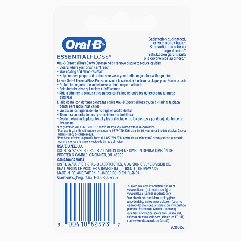 Dental Floss Pack - Mint Waxed Floss for Cavity Prevention, 50 m