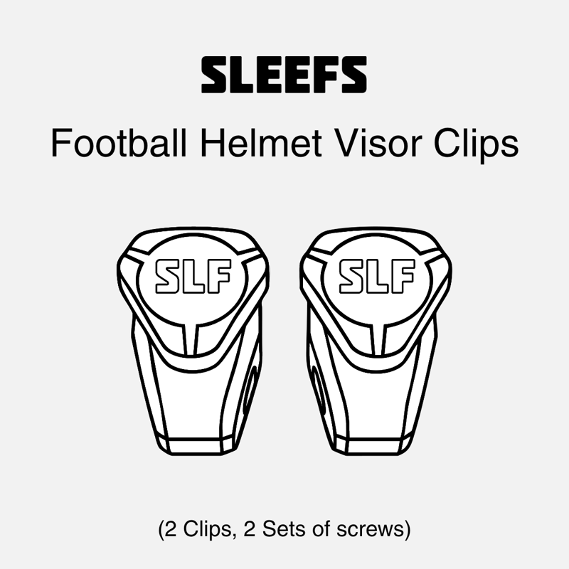 Football Helmet Visor Quick Clips - Impact-Resistant Visor Attachment Hardware