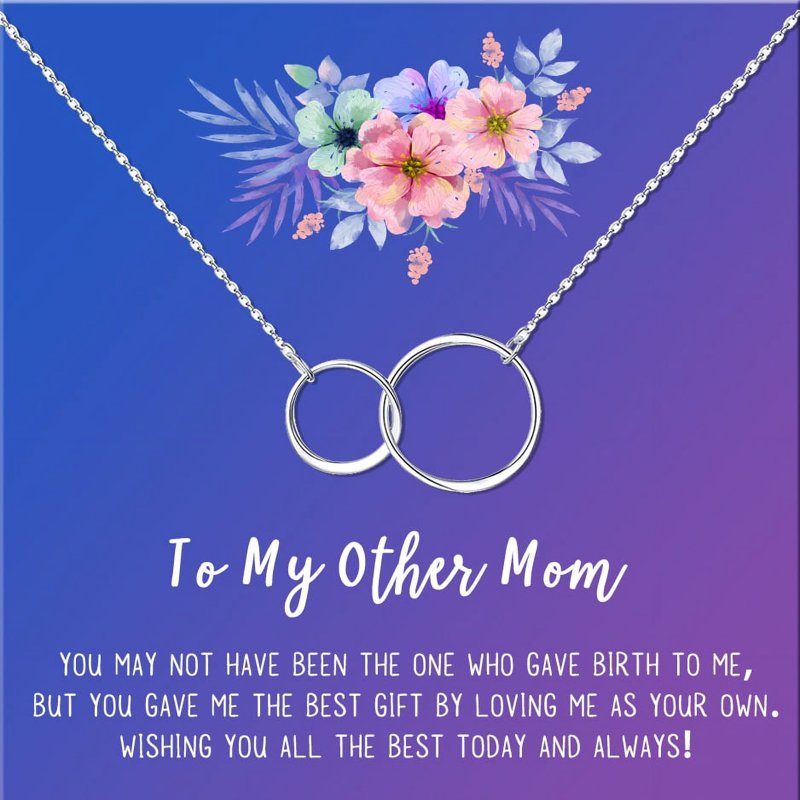 Mother's Day Necklace for Step Mom - Heart & Infinity Pendant Gift for Her