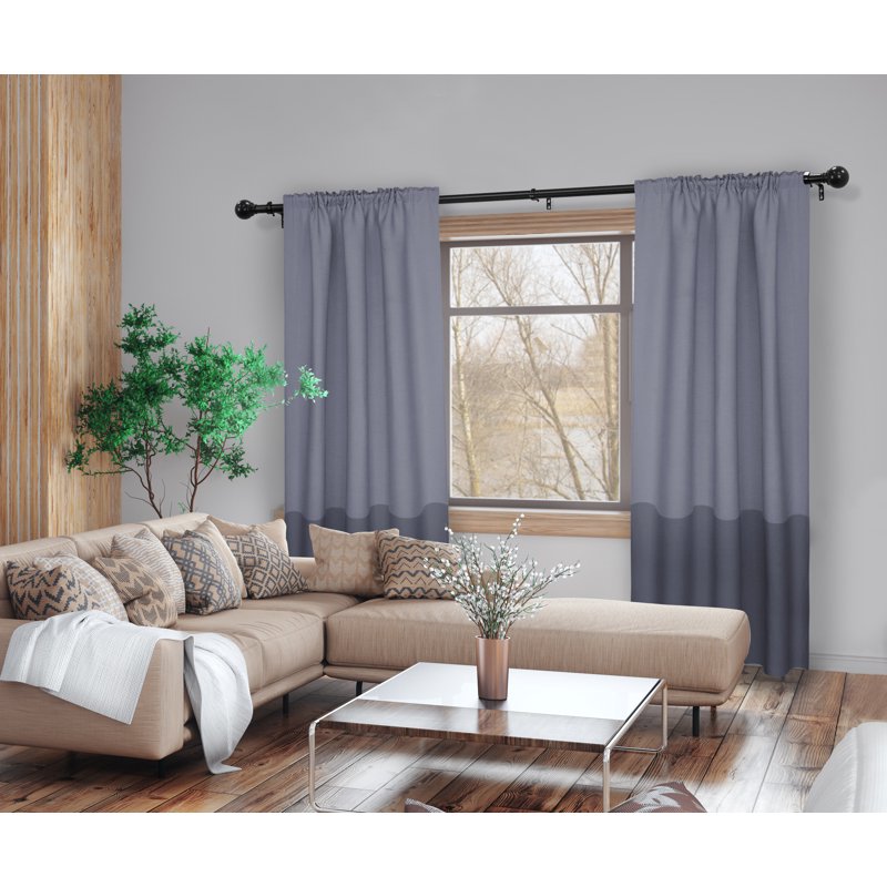 Adjustable 1-Inch Curtain Rod Set - Black, Nickel, White & Bronze Finish