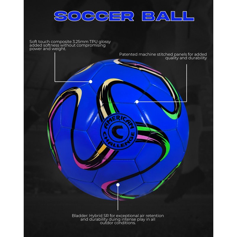 American Challenge Brasilia Soccer Ball Size 3, Blueberry Variation 3 – Training & Recreational