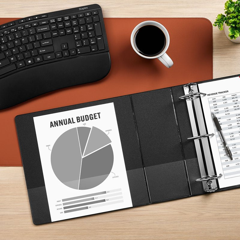 4-Inch D-Ring Binder - Black Heavy-Duty Office Organizer