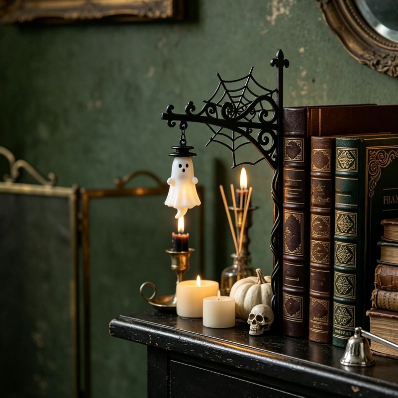 Halloween Witch Hat LED Light for Bookshelf and Decor - Spooky Library Accent