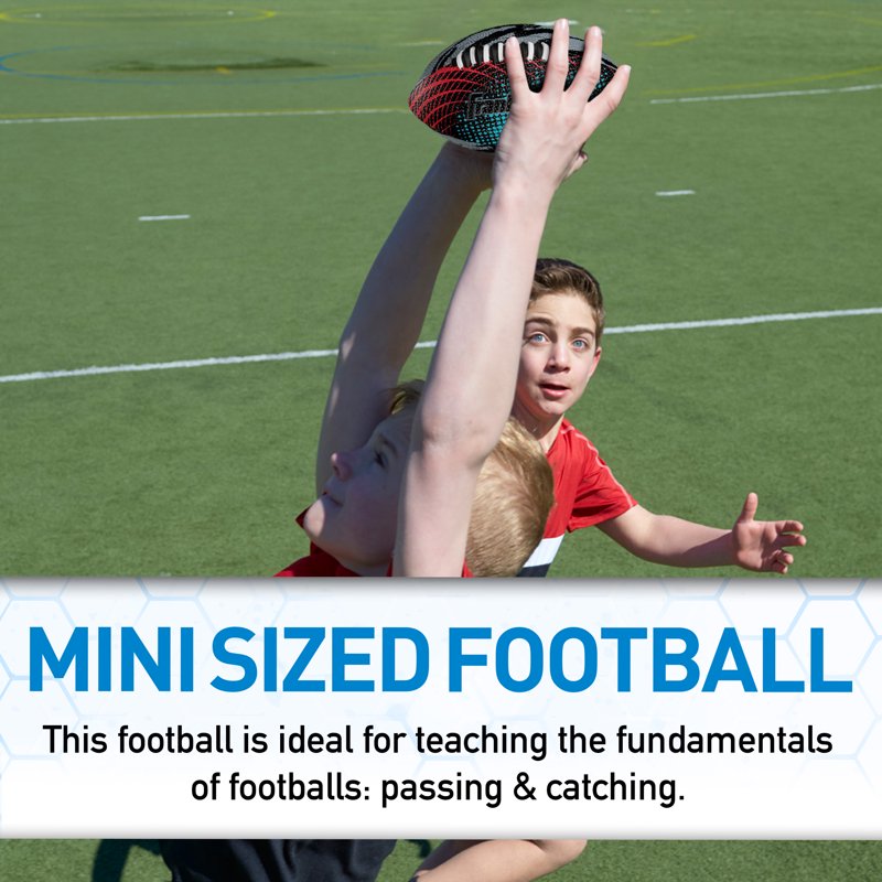 Mini Football for Kids - Soft Foam Cover & Grip Laces - Includes Air Pump