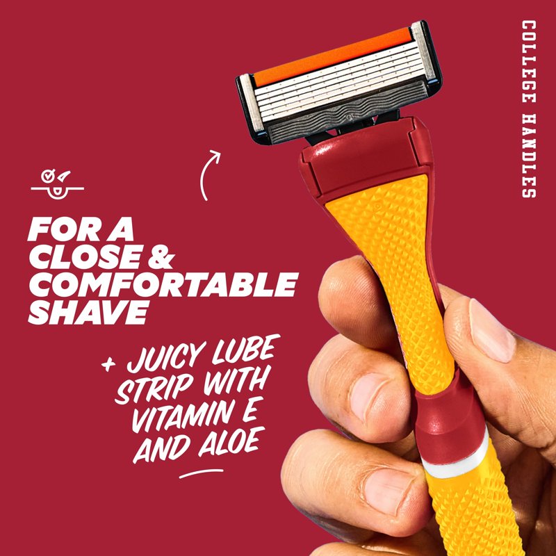 6-Blade Razor Starter Set with Handle & Refill Blades - Shaving Kit