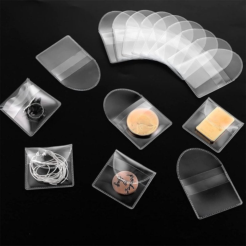 Plastic Coin Sleeves Set - 50pcs 2 Inch Clear Coin Holders for Collectibles