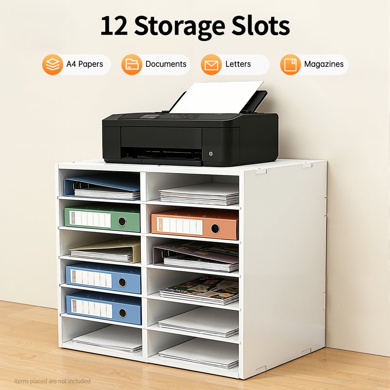 Classroom Mailbox Organizer 12 Slots PVC Literature Storage with Load Capacity