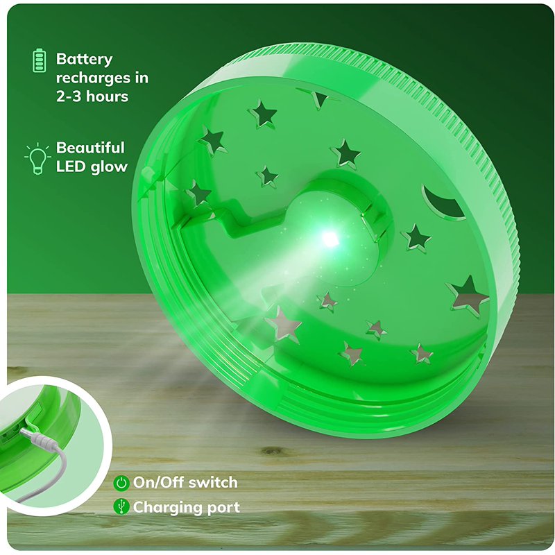 LED Light-Up Terrarium Kit for Kids Educational Science Craft Set - Grow Plants & Create Magical Display