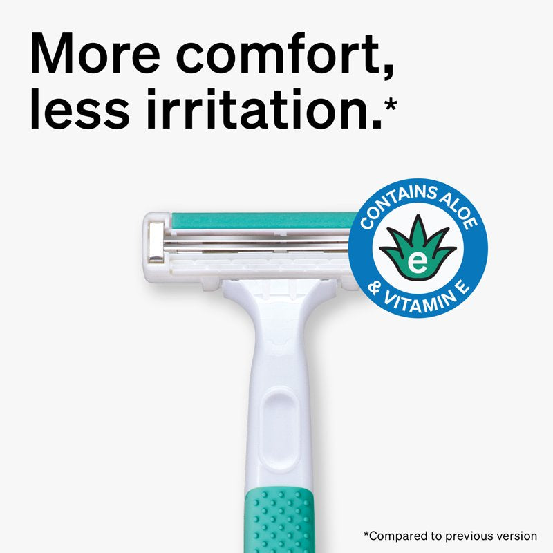 Disposable Men's Razors with Lubricating Aloe and Vitamin E - 12 Count