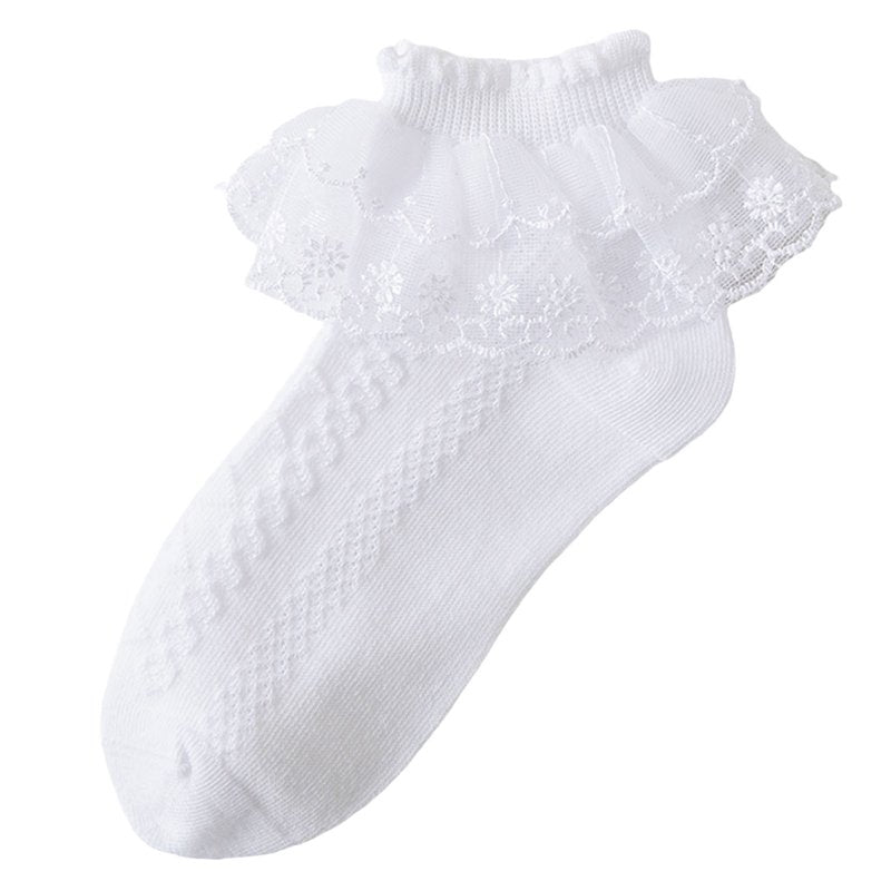 Baby Socks 0-6 Months Girls & Toddler Boys Frilly Lace Ankle Socks
