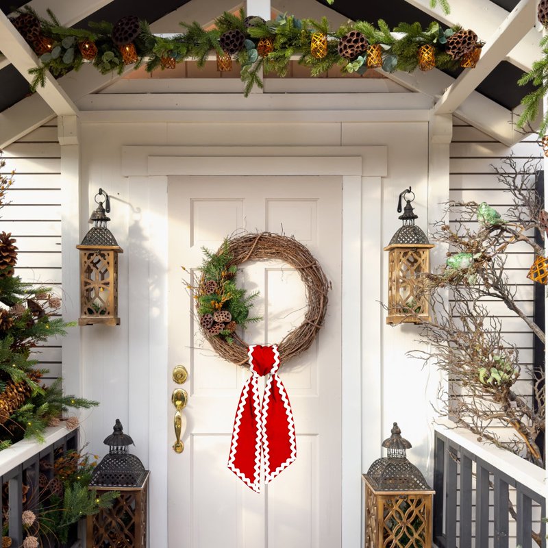 Decorative Wreath Sash Ribbon for Front Door Weddings and Holidays