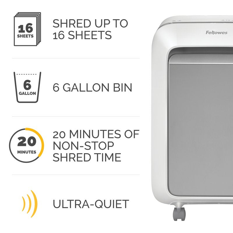 Micro-Cut Paper Shredder with Jam Proof System, SafeSense & Full Bin Indicator