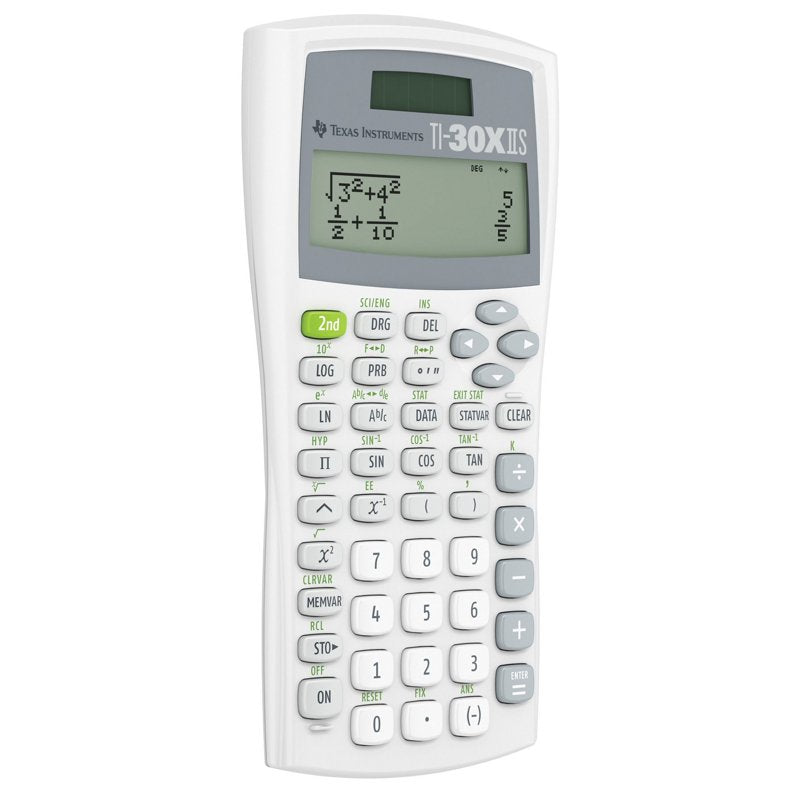 Scientific Calculator with 2-Line Display for Math & Science - White