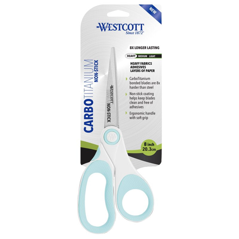 Carbo Titanium Non-Stick Scissors 8 Inch - Westcott Craft & Office Shears