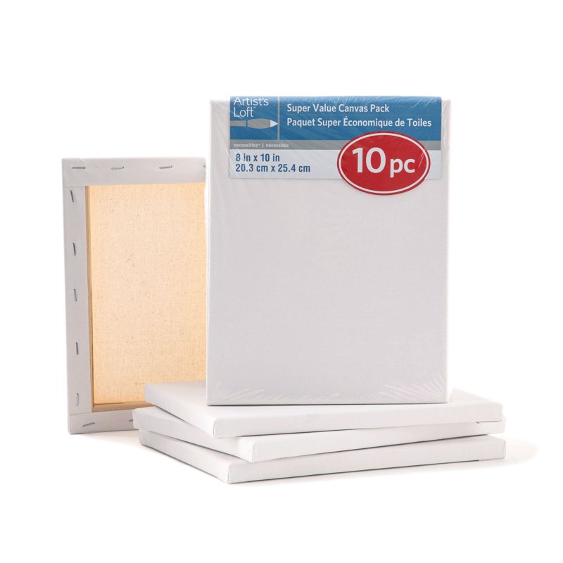 Artist's Loft Canvas Set - Bulk Assorted Sizes for Acrylic & Oil Painting