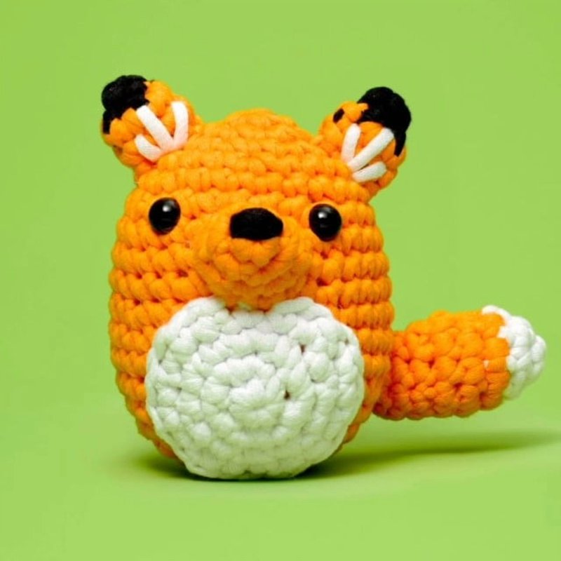 Beginner Crochet Amigurumi Kit for Kids and Adults - Fox Design