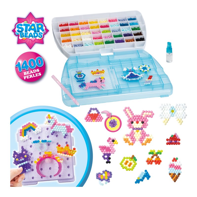 Aquabeads Deluxe Bead Craft Kit with Storage Case - Over 1,400 Water Fuse Beads for Kids