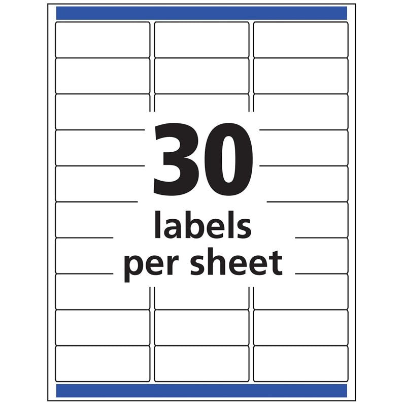 Avery Easy Peel Permanent Address Labels 1 x 2-5/8 Inches, 3750 Labels
