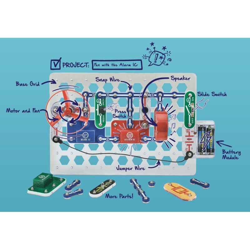 Snap Circuits Pro SC-500 Electronics Exploration Kit - 500+ Projects for Kids 8+