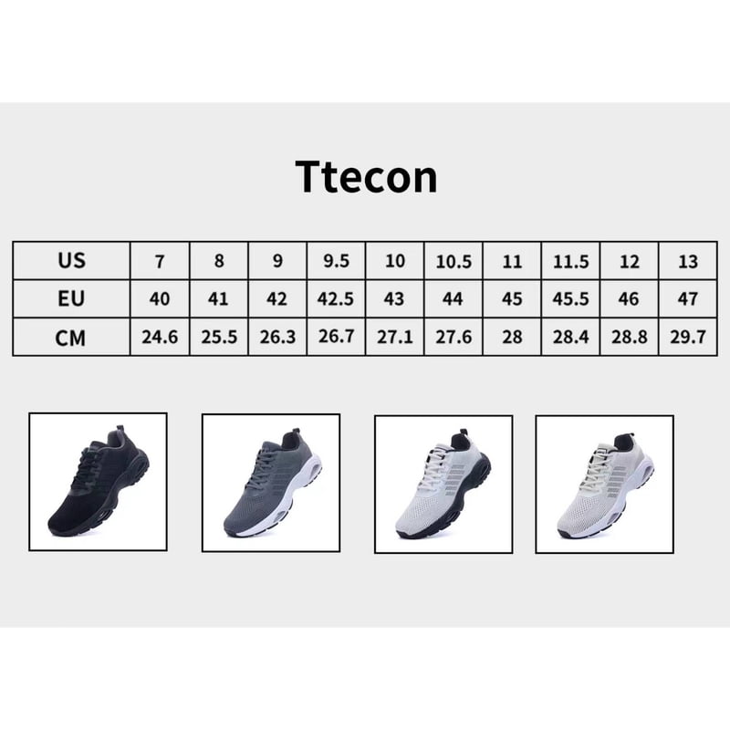 Men's Non-Slip Athletic Running Shoes for Gym Cross Training - Allblack