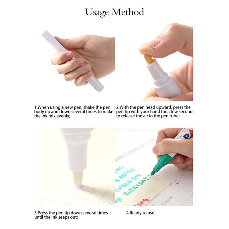 Waterproof Permanent Paint Marker Pen for Car Tires & Metal Surfaces - 5ml
