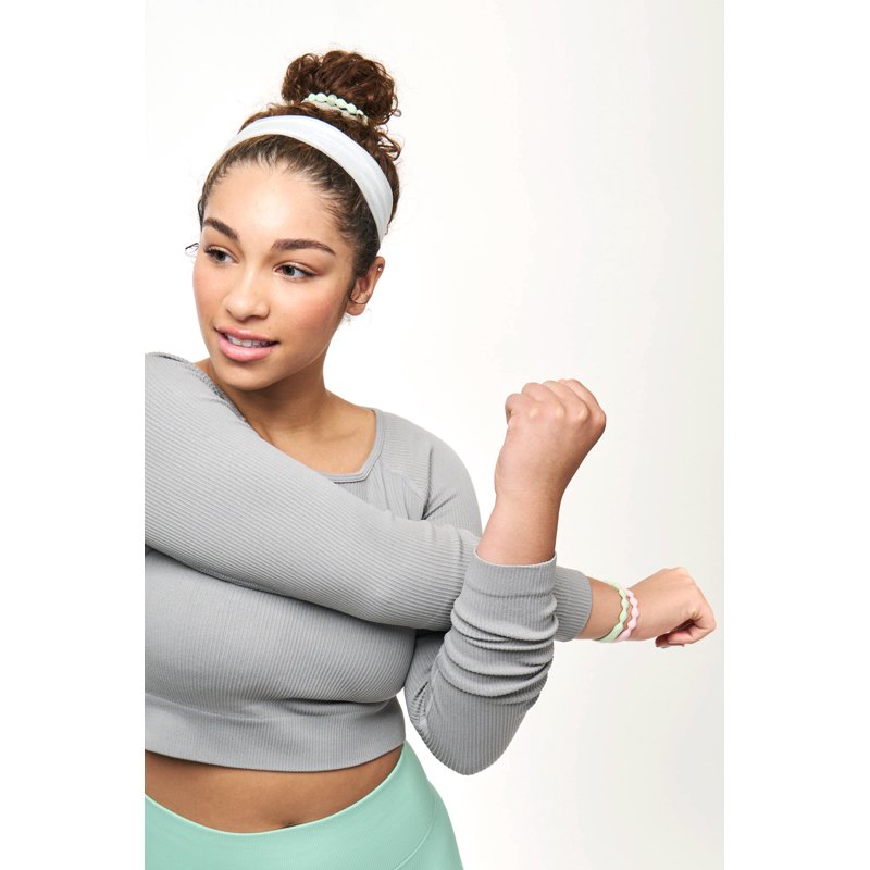 Athletic Hair Wrap Pre-Wrap Sweatband Black & White 2 Pack - Tearable Sport Headband