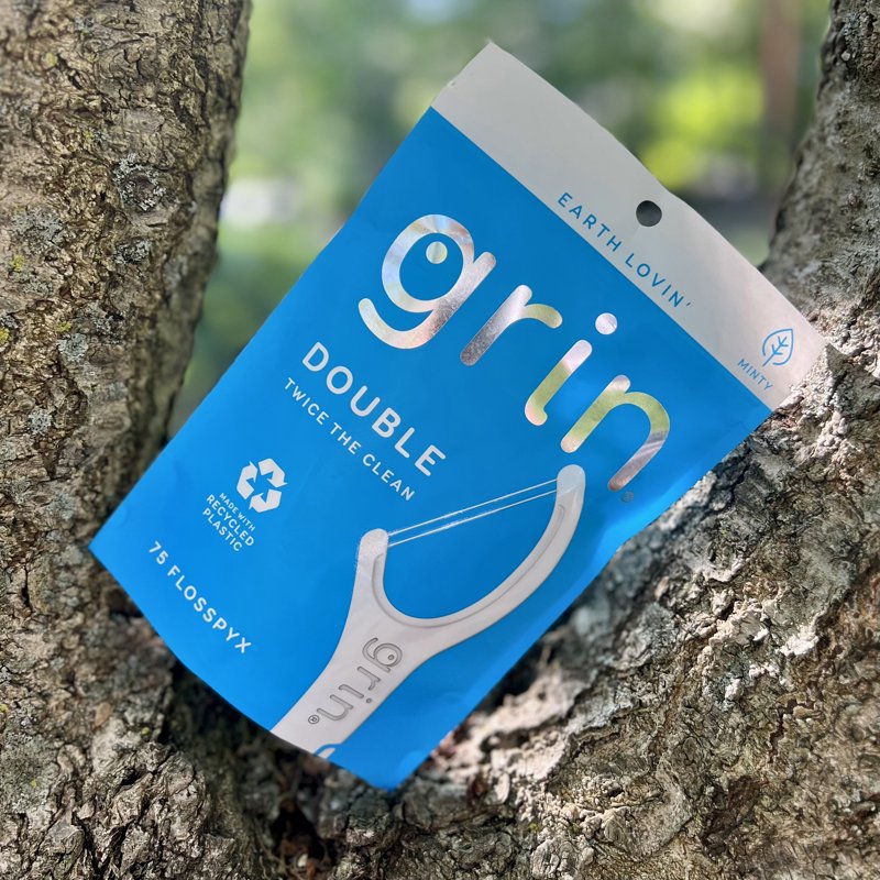 Double Floss Picks with Mint Flavor - Recycled Plastic, 75+ Count Variants
