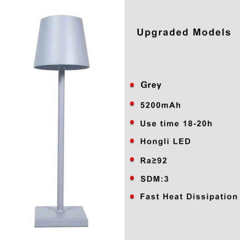Dimmable Portable Touch Switch Lamp - Waterproof LED Night Light for Bedroom Living Room or Restaurant