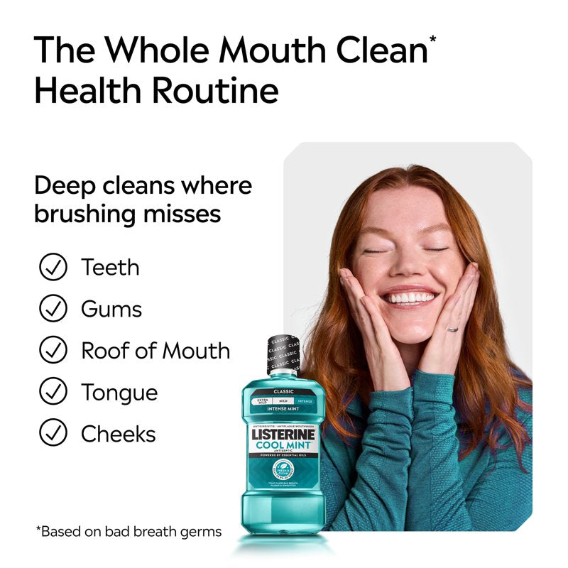 Multipack Antiseptic Mouthwash with Cool Mint Flavor - 6 Pack, 50.7 fl oz
