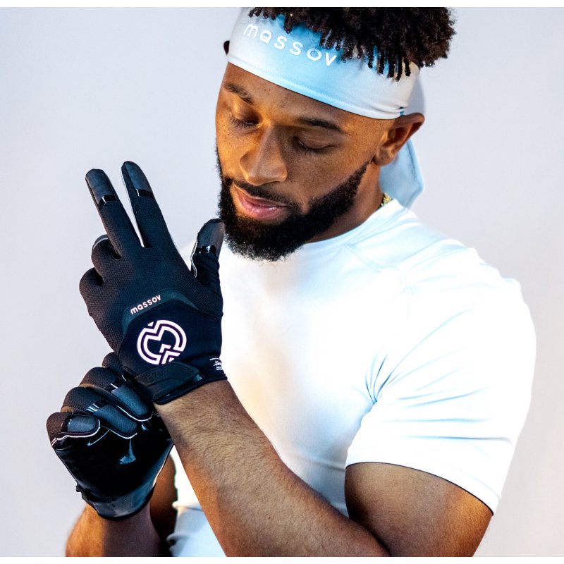 Youth Football Receiver Gloves - Non-Slip, Breathable, Adjustable Fit
