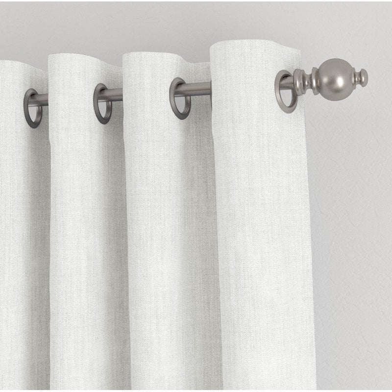 Energy Saving Linen Blend Curtain Panel - Thermal Insulated Grommet Style - 50x84 inches - Pack of 2