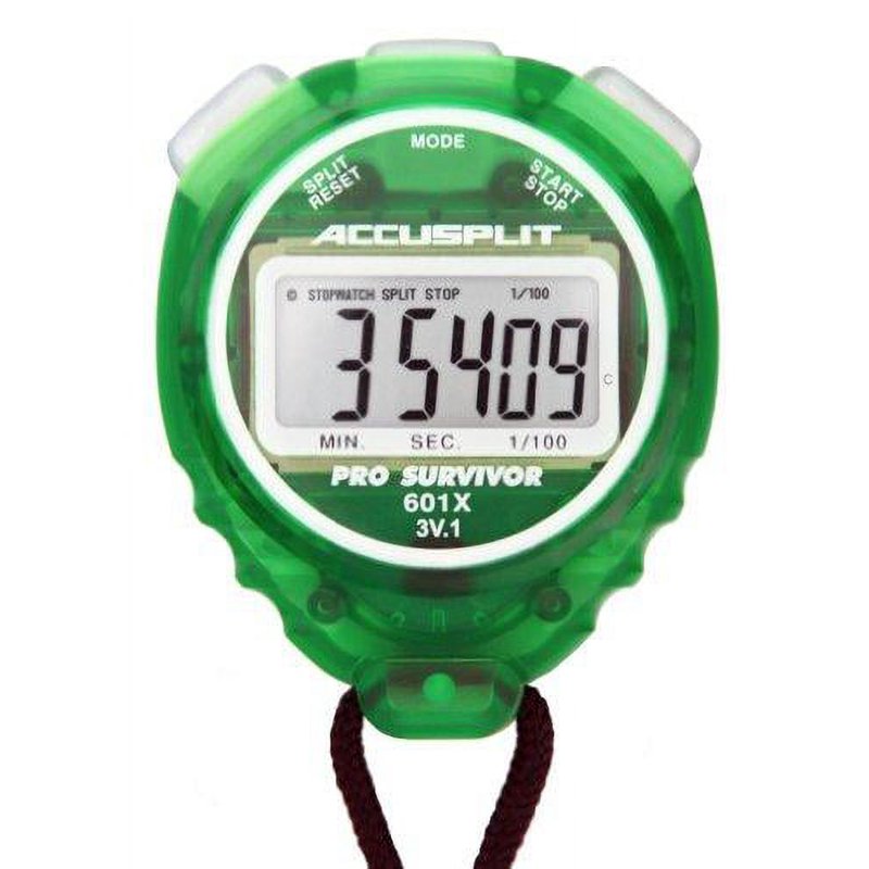 Digital Stopwatch with Cumulative Split & Water Resistance - Black