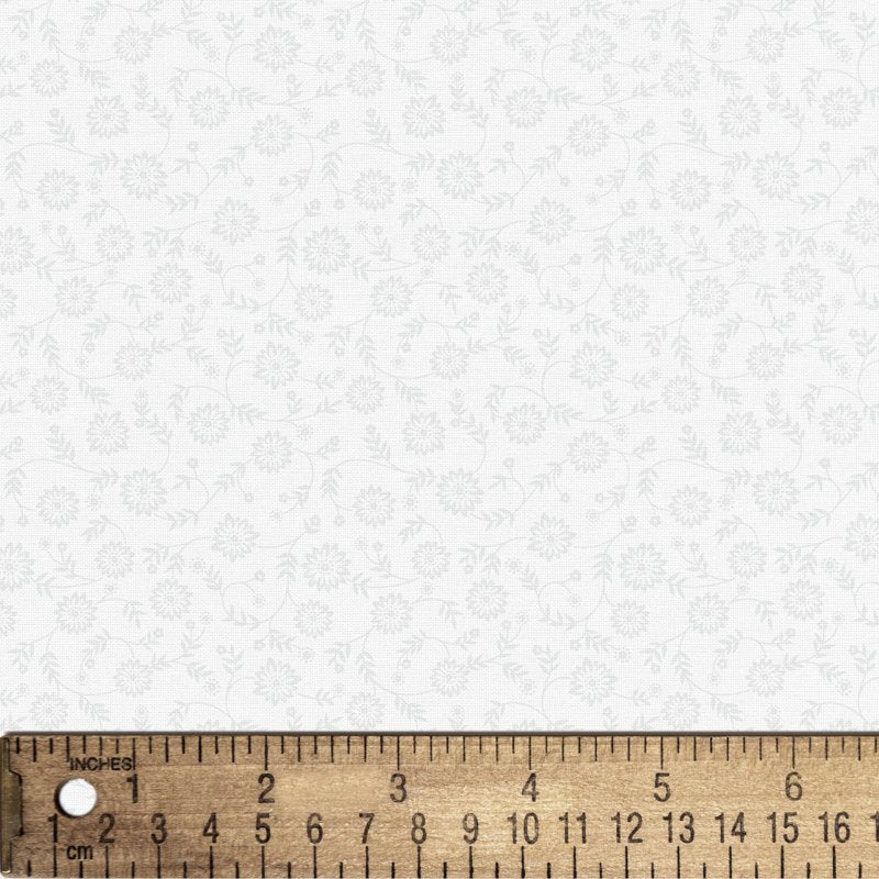 White Cotton Sewing Fabric - Precut 44in x 1yd for Quilting & Crafts