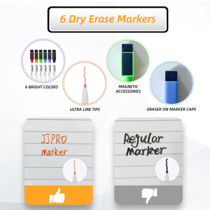 Magnetic Dry Erase Chore Chart for Refrigerator - Reusable Kids Behavior Organizer