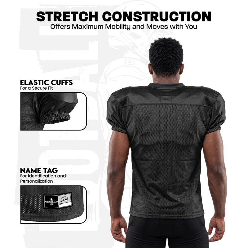 Men's Football Practice Jersey Lightweight Breathable Mesh Sports Uniform