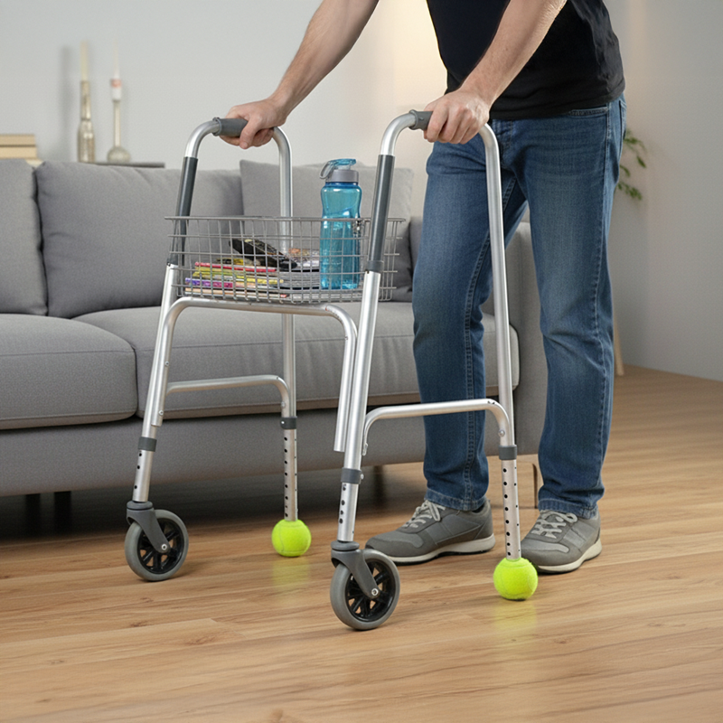 Pre-Cut Felt Tennis Balls for Walkers - 2 Pack, Floor & Carpet Glides